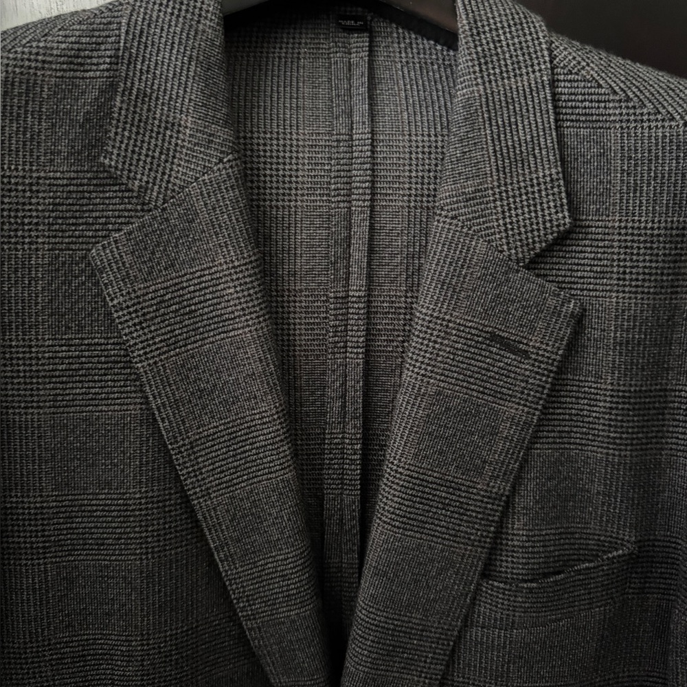 J Crew 42R Ludlow Glen Plaid 2 Button Cotton/Wool Blend Blazer